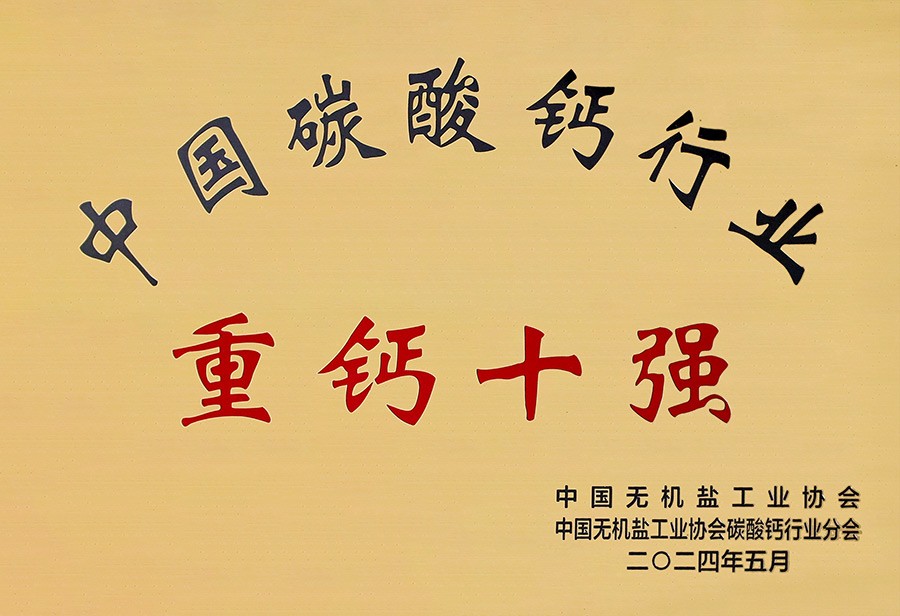 中国碳酸钙行业重钙十强